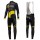 2016 Direct Energie Team Schwarz Fahrradbekleidung Satz Radtrikot Langarm+Lang Trägerhose Radtrikot De