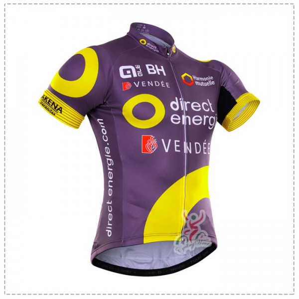 2016 Direct Energie purple Radtrikot Kurzarm Radtrikot De