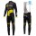 2016 Direct Energie Team Schwarz thermisch Fahrradbekleidung Satz Radtrikot Langarm+Lang Trägerhose Radtrikot De