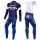 2016 Etixx-Quick Step Blau thermisch Fahrradbekleidung Satz Radtrikot Langarm+Lang Trägerhose Radtrikot De