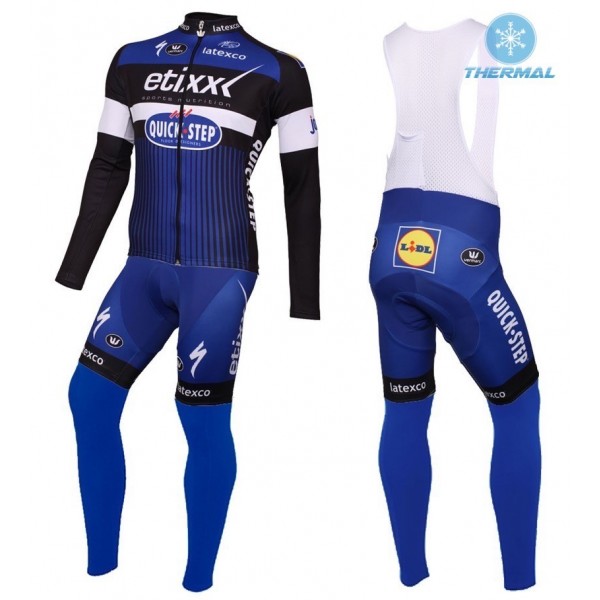 2016 Etixx-Quick Step Blau thermisch Fahrradbekleidung Satz Radtrikot Langarm+Lang Trägerhose Radtrikot De 2016 Etixx-Quick Step Blau thermisch Fahrradbekleidung Satz Radtrikot Langarm+Lang Trägerhose Radtrikot De