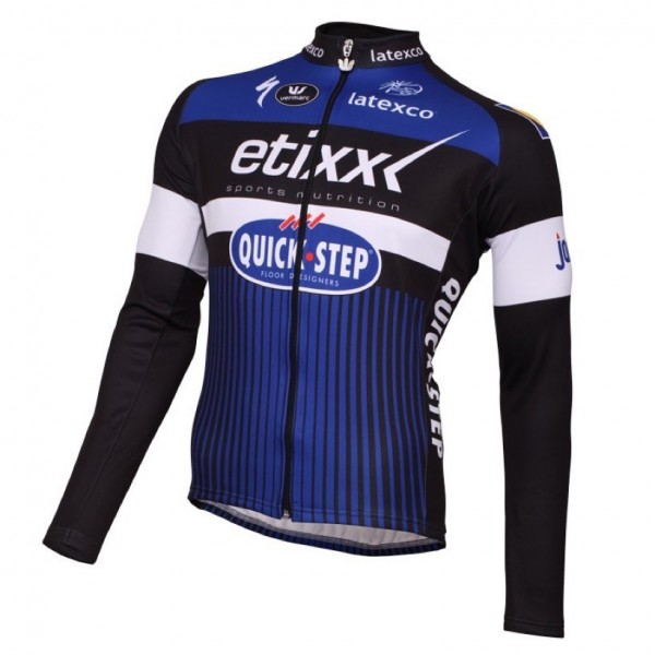 2016 Etixx-Quick Step Blau Radtrikot Langarm Radtrikot De 2016 Etixx-Quick Step Blau Radtrikot Langarm Radtrikot De