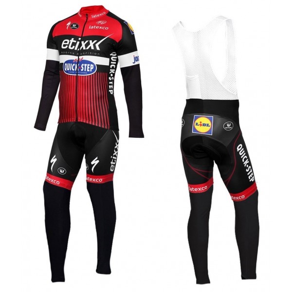 2016 Etixx-Quick Step TDF Ausgabe Rot Fahrradbekleidung Satz Radtrikot Langarm+Lang Trägerhose Radtrikot De 2016 Etixx-Quick Step TDF Ausgabe Rot Fahrradbekleidung Satz Radtrikot Langarm+Lang Trägerhose Radtrikot De