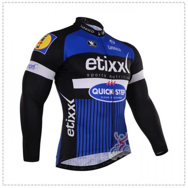 2016 ETIXX-QUICK STEP Fahrradtrikot Langarm Radtrikot De 2016 ETIXX-QUICK STEP Fahrradtrikot Langarm Radtrikot De
