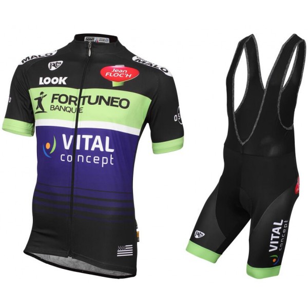2016 FORTUNEO-VITAL CONCEPT Fahrradbekleidung Satz Fahrradtrikot Kurzarm Trikot und Kurz Trägerhose Radtrikot De