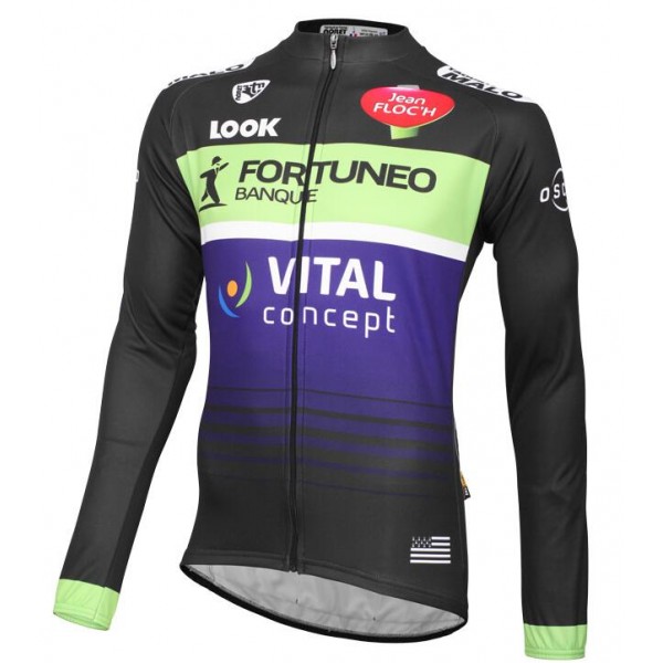 2016 FORTUNEO-VITAL CONCEPT Fahrradtrikot Langarm Radtrikot De