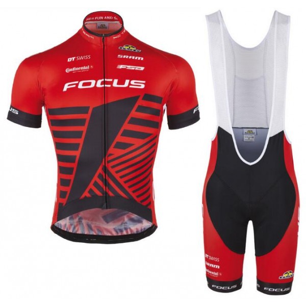 2016 GSG Focus XC Rouge Fahrradbekleidung Satz Fahrradtrikot Kurzarm Trikot und Kurz Trägerhose Radtrikot De