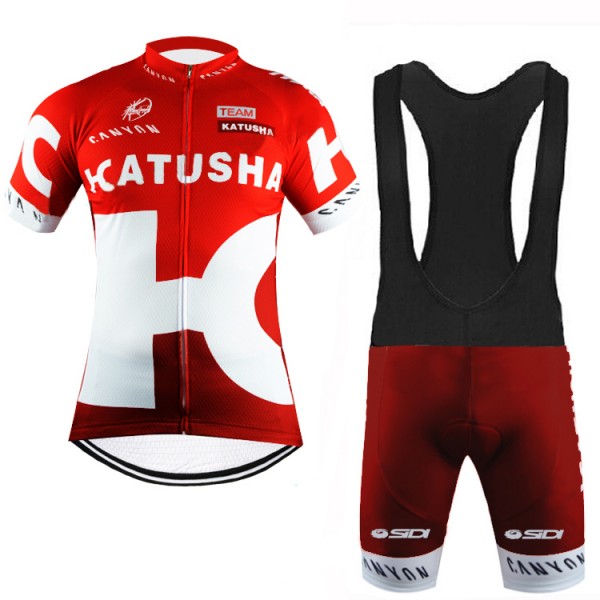 2016 Katusha Fahrradbekleidung Satz Fahrradtrikot Kurzarm Trikot und Kurz Trägerhose 02 Radtrikot De