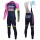 2016 Lampre Merida thermisch Fahrradbekleidung Satz Radtrikot Langarm+Lang Trägerhose Radtrikot De