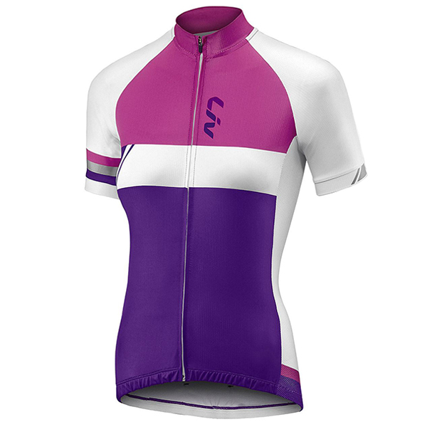 2016 Liv Damen Radtrikot Langarm paars Weiß Radtrikot De 2016 Liv Damen Radtrikot Langarm paars Weiß Radtrikot De