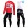 2016 Lotto Soudal Rot thermisch Fahrradbekleidung Satz Radtrikot Langarm+Lang Trägerhose Radtrikot De