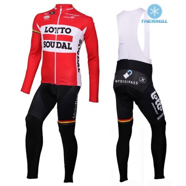 2016 Lotto Soudal Rot thermisch Fahrradbekleidung Satz Radtrikot Langarm+Lang Trägerhose Radtrikot De 2016 Lotto Soudal Rot thermisch Fahrradbekleidung Satz Radtrikot Langarm+Lang Trägerhose Radtrikot De