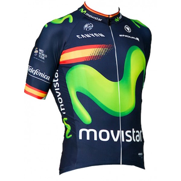 2016 Movistar Fahrradbekleidung Kurzarm Radtrikot 02 Radtrikot De