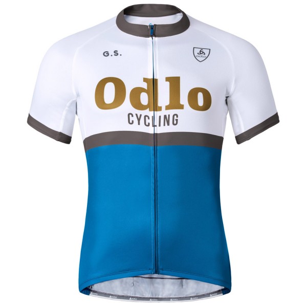 2016 Odlo Ride Weiß blau Fahrradbekleidung Kurzarm Radtrikot Radtrikot De