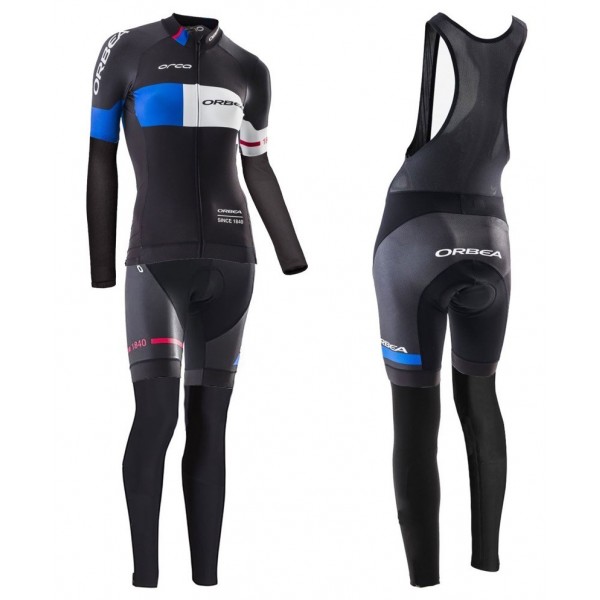 2016 Orbea Pro Damen Schwarz-Blau Fahrradbekleidung Satz Radtrikot Langarm+Lang Trägerhose Radtrikot De 2016 Orbea Pro Damen Schwarz-Blau Fahrradbekleidung Satz Radtrikot Langarm+Lang Trägerhose Radtrikot De