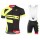 2016 Pinarello Bandiera schwarz-geel Fahrradbekleidung Satz Radtrikot Kurzarm+Kurz Trägerhose Radtrikot De