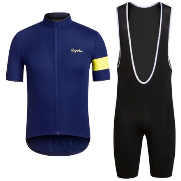 2016 RAPHA blau Fahrradbekleidung Radtrikot und Trägerhosen Set Radtrikot De