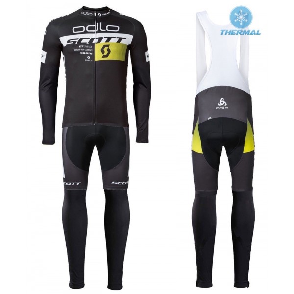 2016 Scott ODLO Team Schwarz thermisch Fahrradbekleidung Satz Radtrikot Langarm+Lang Trägerhose Radtrikot De 2016 Scott ODLO Team Schwarz thermisch Fahrradbekleidung Satz Radtrikot Langarm+Lang Trägerhose Radtrikot De
