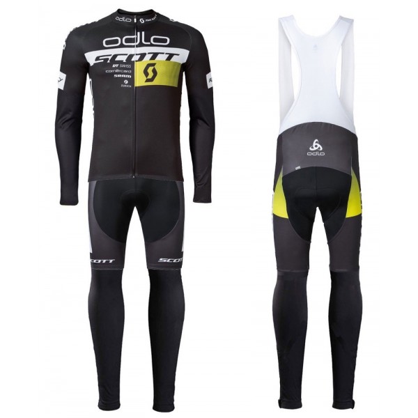 2016 Scott ODLO Team Schwarz Fahrradbekleidung Satz Radtrikot Langarm+Lang Trägerhose Radtrikot De 2016 Scott ODLO Team Schwarz Fahrradbekleidung Satz Radtrikot Langarm+Lang Trägerhose Radtrikot De