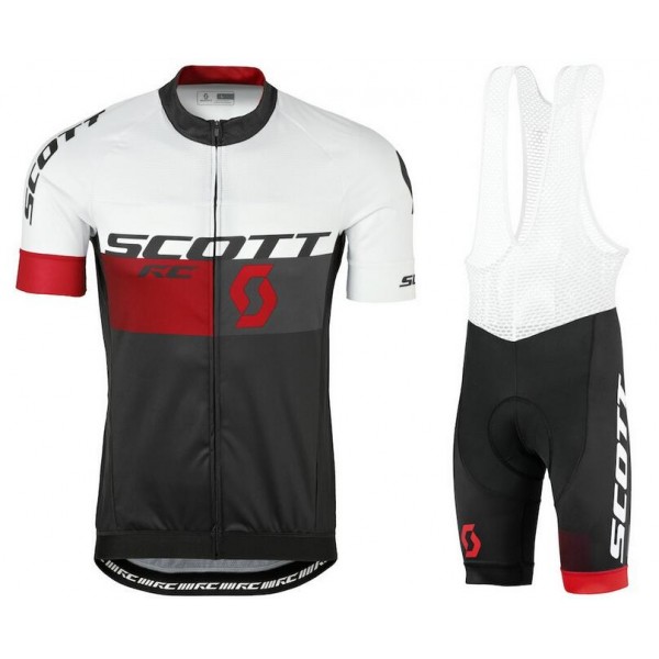 2016 Scott RC rot Fahrradbekleidung Satz Fahrradtrikot Kurzarm Trikot und Kurz Trägerhose Radtrikot De