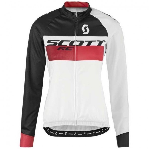 2016 Scott RC Weiß-Schwarz-Rot Damen Radtrikot Langarm Radtrikot De 2016 Scott RC Weiß-Schwarz-Rot Damen Radtrikot Langarm Radtrikot De