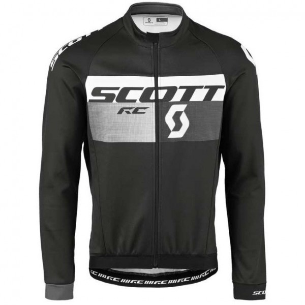 2016 Scott RC Schwarz-Grau Radtrikot Langarm Radtrikot De