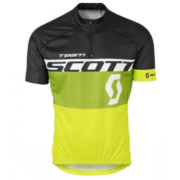 2016 Scott schwarz Grün gelb Radtrikot Kurzarm Radtrikot De 2016 Scott schwarz Grün gelb Radtrikot Kurzarm Radtrikot De