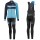 2016 Scott RC Schwarz-Blau Damen thermisch Fahrradbekleidung Satz Radtrikot Langarm+Lang Trägerhose Radtrikot De