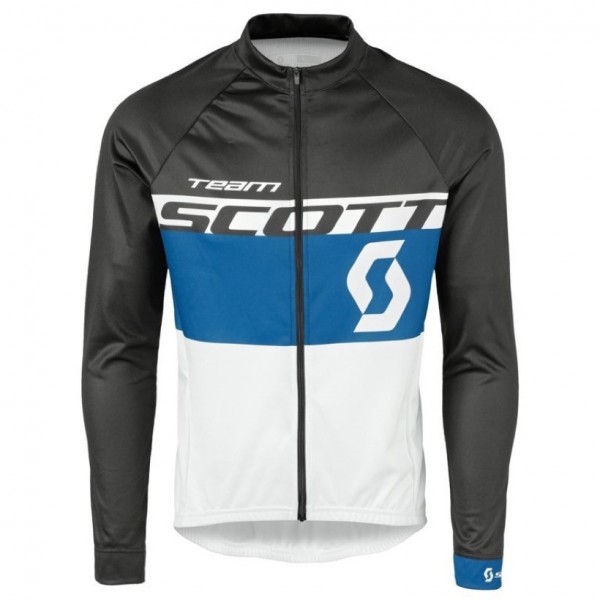2016 Scott Team Schwarz-Blau-Weiß Radtrikot Langarm Radtrikot De 2016 Scott Team Schwarz-Blau-Weiß Radtrikot Langarm Radtrikot De