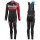 2016 Scott RC Schwarz-Rot Damen thermisch Fahrradbekleidung Satz Radtrikot Langarm+Lang Trägerhose Radtrikot De