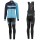 2016 Scott RC Schwarz-Blau Damen Fahrradbekleidung Satz Radtrikot Langarm+Lang Trägerhose Radtrikot De