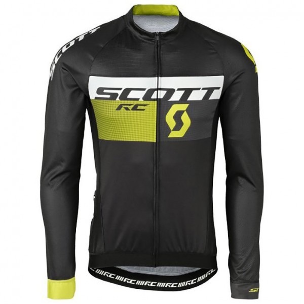 2016 Scott RC Schwarz-Gelb Radtrikot Langarm Radtrikot De 2016 Scott RC Schwarz-Gelb Radtrikot Langarm Radtrikot De