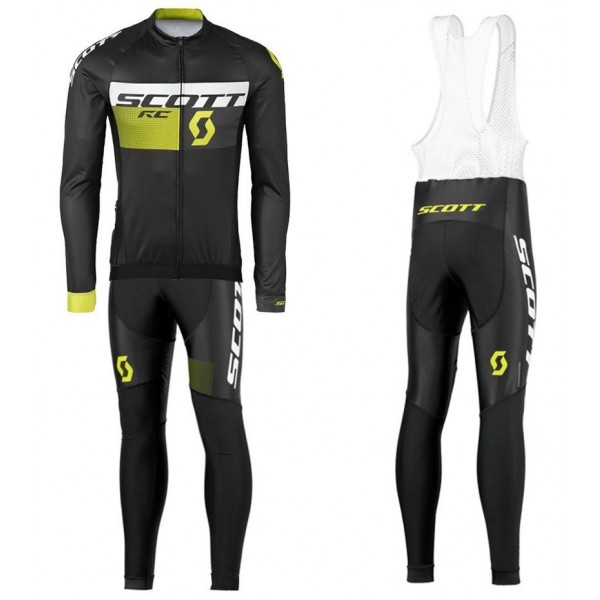 2016 Scott RC Schwarz-Gelb Fahrradbekleidung Satz Radtrikot Langarm+Lang Trägerhose Radtrikot De 2016 Scott RC Schwarz-Gelb Fahrradbekleidung Satz Radtrikot Langarm+Lang Trägerhose Radtrikot De