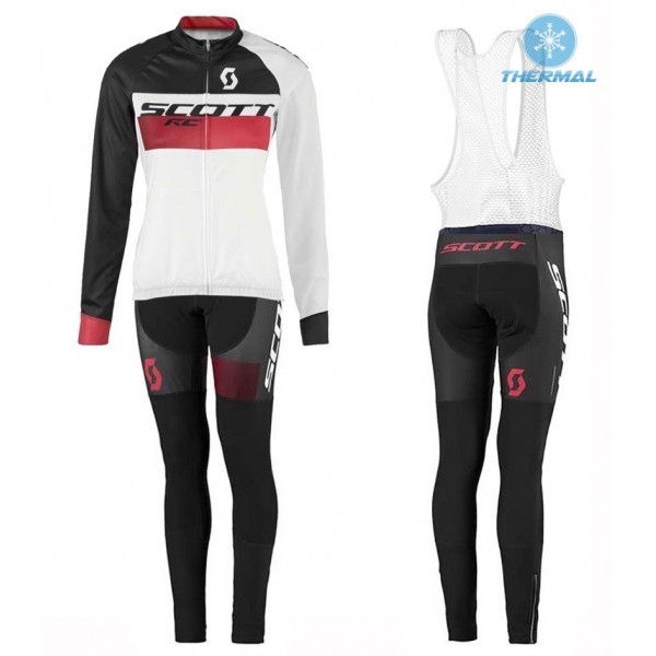 2016 Scott RC Weiß-Schwarz-Rot Damen thermisch Fahrradbekleidung Satz Radtrikot Langarm+Lang Trägerhose Radtrikot De 2016 Scott RC Weiß-Schwarz-Rot Damen thermisch Fahrradbekleidung Satz Radtrikot Langarm+Lang Trägerhose Radtrikot De