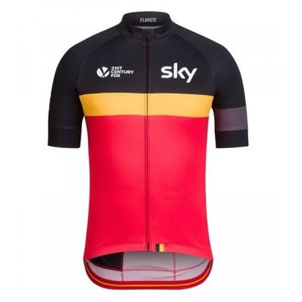 2016 SKY Belgium Radtrikot Kurzarm Radtrikot De