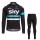 2016 Sky Fahrradbekleidung Radtrikot Satz Langarm und Lange Fahrradhose Radtrikot De