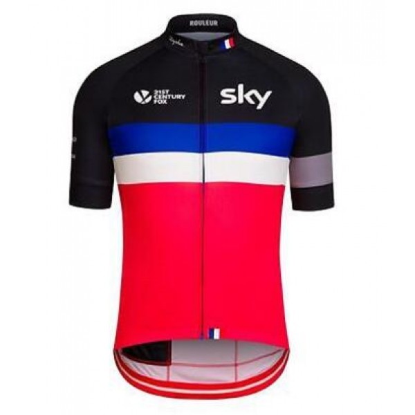2016 SKY France Radtrikot Kurzarm Radtrikot De