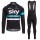 2016 Sky Fahrradbekleidung Radtrikot Satz Langarm und Lange Trägerhose Radtrikot De