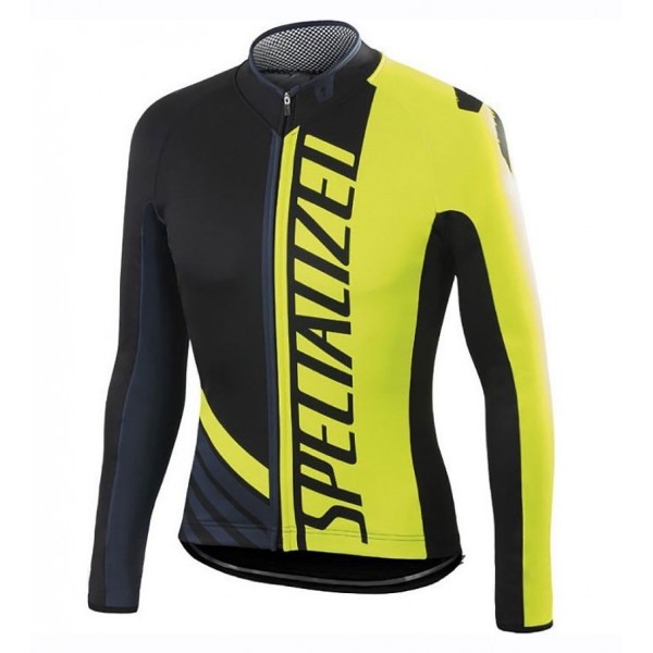 2016 Specialized Pro Team SZK Schwarz-Grün Fluo Radtrikot Langarm Radtrikot De