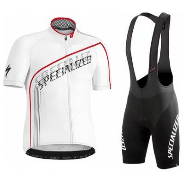 2016 Specialized SL Expert blanc Fahrradbekleidung Satz Fahrradtrikot Kurzarm Trikot und Kurz Trägerhose Radtrikot De