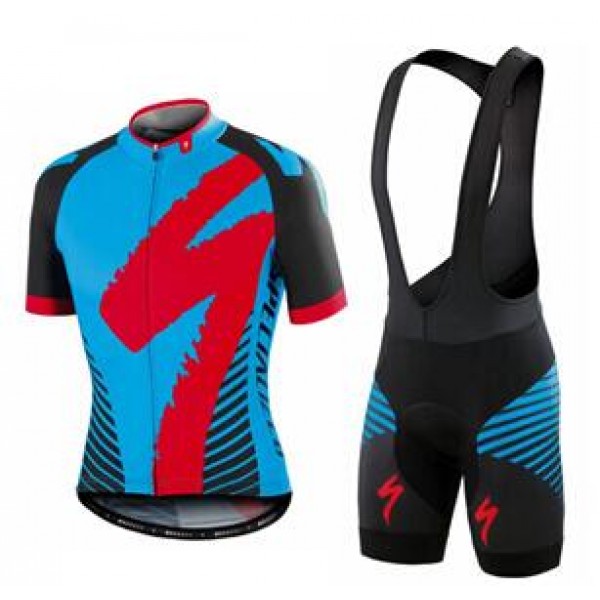 2016 Specialized Comp Racing Ss bleu Fahrradbekleidung Satz Fahrradtrikot Kurzarm Trikot und Kurz Trägerhose Radtrikot De