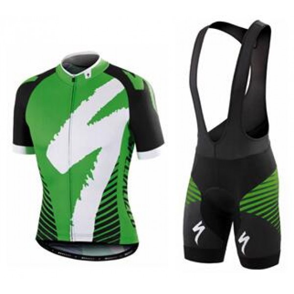 2016 Specialized Comp Racing Ss vert Fahrradbekleidung Satz Fahrradtrikot Kurzarm Trikot und Kurz Trägerhose Radtrikot De