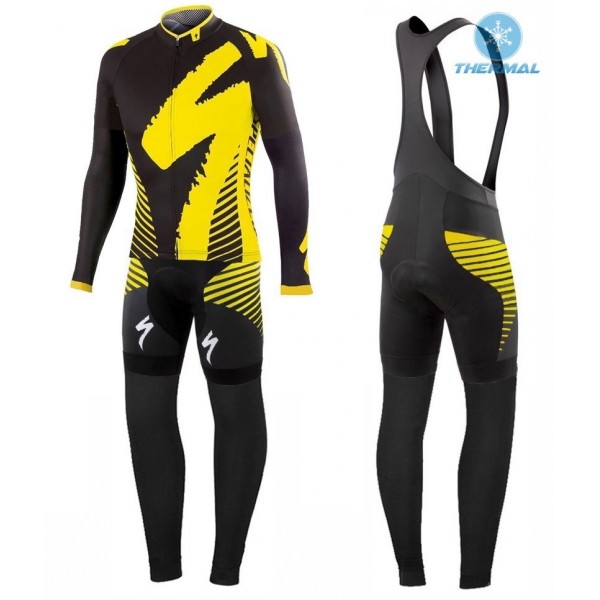 2016 Specialized Team LS Schwarz-Gelb thermisch Fahrradbekleidung Satz Radtrikot Langarm+Lang Trägerhose Radtrikot De 2016 Specialized Team LS Schwarz-Gelb thermisch Fahrradbekleidung Satz Radtrikot Langarm+Lang Trägerhose Radtrikot De