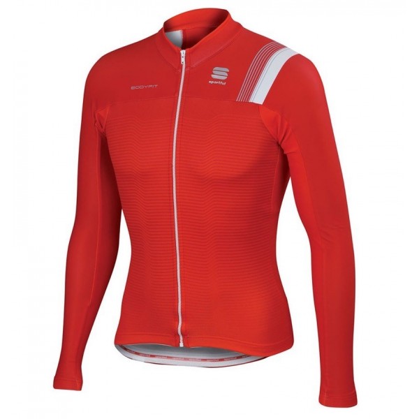 2016 Sportful JSW Rot Radtrikot Langarm Radtrikot De