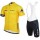 2016 Strava gelb Fahrradbekleidung Satz Fahrradtrikot Kurzarm Trikot und Kurz Trägerhose Radtrikot De