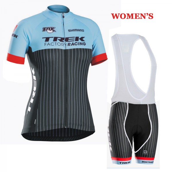 2016 Trek Damen Fahrradbekleidung Satz Fahrradtrikot Kurzarm Trikot und Kurz Trägerhose Radtrikot De