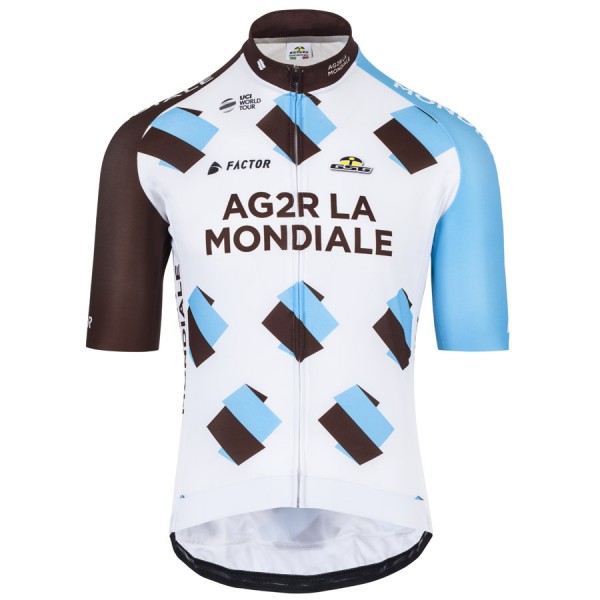 2017 AG2R La Mondiale Weiß Radtrikot Kurzarm Radtrikot De 2017 AG2R La Mondiale Weiß Radtrikot Kurzarm Radtrikot De