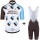 2017 AG2R La Mondiale Weiß Fahrradbekleidung Satz Radtrikot Kurzarm+Kurz Trägerhose Radtrikot De