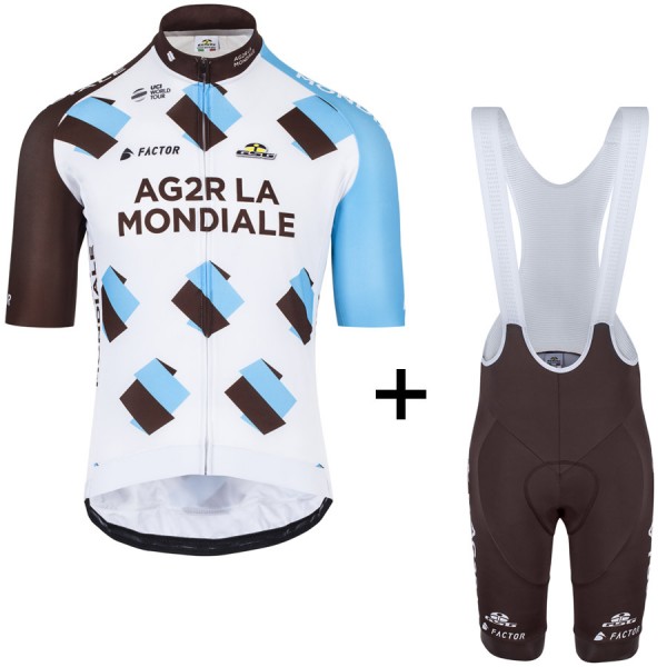 2017 AG2R La Mondiale Weiß Fahrradbekleidung Satz Radtrikot Kurzarm+Kurz Trägerhose Radtrikot De 2017 AG2R La Mondiale Weiß Fahrradbekleidung Satz Radtrikot Kurzarm+Kurz Trägerhose Radtrikot De