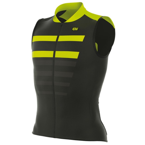 2017 ärmelloses Trikot S/M Ale PRR 2.0 Piuma-Schwarz Gelb Fluo Radtrikot De